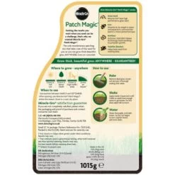 Miracle-Gro Patch Magic Grass Seed, Feed & Coir 1.1kg -Magic Garden 245940 miracle gro patch magic grass seed feed and coir 4