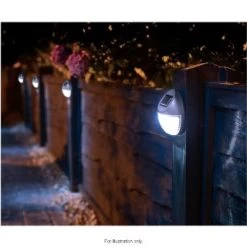 Solar Powered Fence Lights 10pk Silver - Cool White -Magic Garden 286942 solar fence lights
