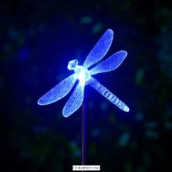 B&M Colour Changing Solar Stake Light - Dragonfly -Magic Garden 286951 colour changing stake solar light dragonfly