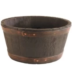 B&M Oakwood Barrel Planter 50cm -Magic Garden 291239 oakwood barrel planter 50cm1