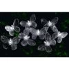 B&M 24 Solar LED Butterfly String Lights - White -Magic Garden 306895 solar powered 24 led string lights butterfly white1