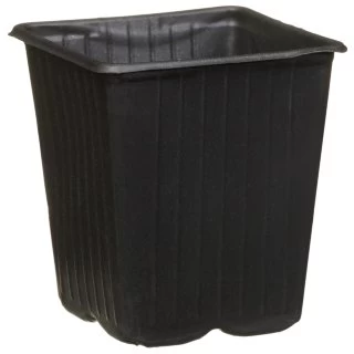 B&M Black Plant Pots 12pk 3 B&M Black Plant Pots 12pk