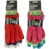 B&M Rolson Gardening Gloves 3pk -Magic Garden 330111 rolson gardening gloves 3pk main1