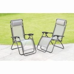B&M Dakota Zero Gravity Relaxers - Grey 2pk