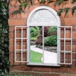 B&M Shutter Door Arched Garden Mirror 5 B&M Shutter Door Arched Garden Mirror -Magic Garden 331461 shutter door arched garden mirror 21