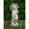 B&M Girl With Umbrella Garden Statue -Magic Garden 331543 girl with umbrella garden statue