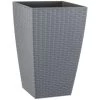B&M Grey Rattan Effect Decorative Planter 45cm -Magic Garden 331789 sorrento ratan effect decorative planter 2