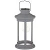 Solar Lantern With Micro LED Bulb - Grey 2 Solar Lantern With Micro LED Bulb - Grey -Magic Garden 341989 lantern with micro bulb led grey