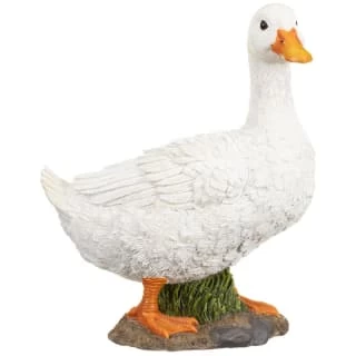 B&M Resin Duck Garden Ornament - White 3 B&M Resin Duck Garden Ornament - White