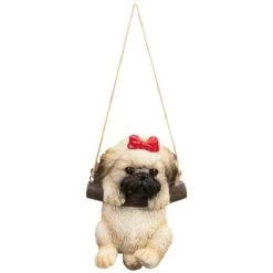 B&M Swinging Dog Garden Ornament - Shih Tzu