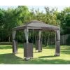 B&M Luxury Steel Framed Gazebo 2.5m - Grey -Magic Garden 342233 gazebo grey