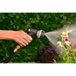 B&M Rolson Heavy Duty Expanding Hose & Gun 75ft -Magic Garden 342805 watering hose gun rolson 75ft 3