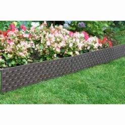 Rattan Effect Border Fence 4pk - Brown