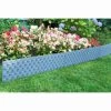 Rattan Effect Border Fence 4pk - Grey 2 Rattan Effect Border Fence 4pk - Grey -Magic Garden 353517 4pk rattan effect border grey