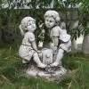 B&M Boy & Girl Seesaw Garden Statue -Magic Garden 353580 boy and girl on seesaw garden statue