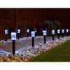 Solar Powered Black Post Lights - Cool White 15pk 2 Solar Powered Black Post Lights - Cool White 15pk -Magic Garden 353602 15pk solar powered black post lights cool white led