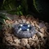 Stone Effect Ground Solar Light - Dark Grey -Magic Garden 353822 solar gravel ground lights 2