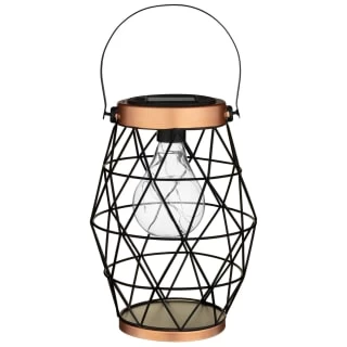 B&M Metal Hexagonal Solar Lantern - Copper 3 B&M Metal Hexagonal Solar Lantern - Copper