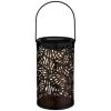 Tropical Cutout Solar Lantern - Black -Magic Garden 353884 black tropical cut out lantern