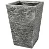 B&M Square Planter - Slate Effect 45cm -Magic Garden 365324 slate planter tall 45cm