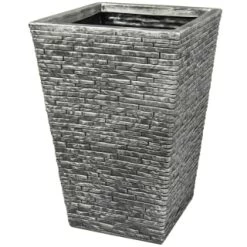 B&M Square Planter - Slate Effect 45cm
