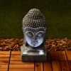 B&M Buddha Head With Solar Lights -Magic Garden 366468 buddah head with solar lights