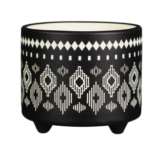 B&M Urban Eden Embossed Footed Planters 3pk - Black 5 B&M Urban Eden Embossed Footed Planters 3pk - Black - Image 3