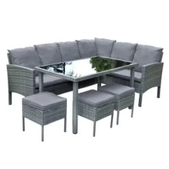 Magic Garden 18 Magic Garden -Magic Garden 366649 379447 sorrento large dining rattan effect corner set