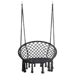 B&M Vancouver Hanging Chair - Black -Magic Garden 366698 vancouver black hanging chair 31