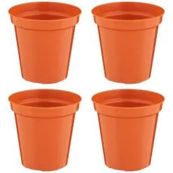 B&M Terracotta Plant Pots 4pk -Magic Garden 368396 terracotta plant pots 4pk 4