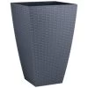 B&M Rattan Effect Planter - Grey 1 B&M Rattan Effect Planter - Grey -Magic Garden 369863 55cm grey rattan effect planter