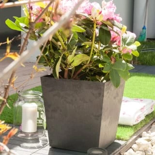 B&M Sonata Planter 33cm - Pewter 4 B&M Sonata Planter 33cm - Pewter - Image 2