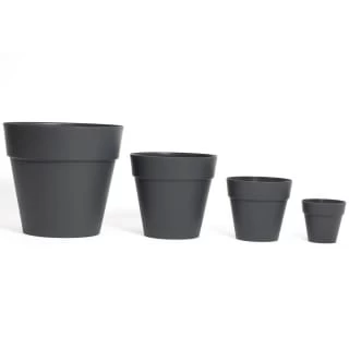 B&M Soho Pot Planter - Charcoal 38cm 4 B&M Soho Pot Planter - Charcoal 38cm - Image 2