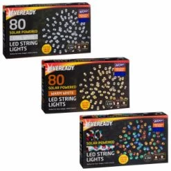 Eveready Solar Powered LED String Lights 80pk - Cool White -Magic Garden 379212 379213 379215 80pk eveready led string lights main