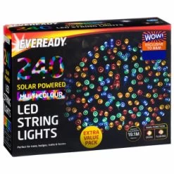 Eveready Solar Powered LED String Lights 240pk - Multicolour 6 Eveready Solar Powered LED String Lights 240pk - Multicolour -Magic Garden 379220 240pk eveready led string lights multicolour 2