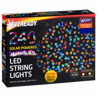 Eveready Solar Powered LED String Lights 240pk - Multicolour 4 Eveready Solar Powered LED String Lights 240pk - Multicolour - Image 2