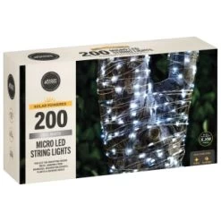 Solar Powered Micro LED Lights 200pk - Cool White -Magic Garden 379228 200 solar powered micro led string lights cool white 3