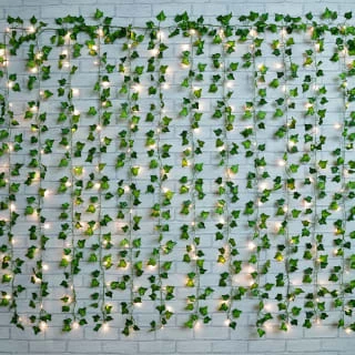 Solar Powered Artificial Ivy Leaf Curtain 150cm 3 Solar Powered Artificial Ivy Leaf Curtain 150cm