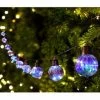 B&M Iridescent Light Bulb String Lights 12pk - Cool White -Magic Garden 379259 12pk solar powered iridescent light bulb 2