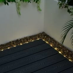 Solar Powered 10m Micro LED Rope Light - Warm White -Magic Garden 379267 10m tube string light 100 warm white leds 3
