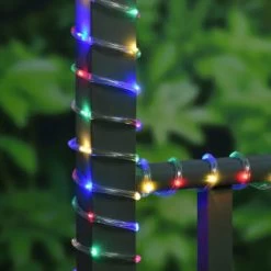 Solar Powered 10m Micro LED Rope Light - Multicolour -Magic Garden 379269 10m tube string light 100 multi colour leds