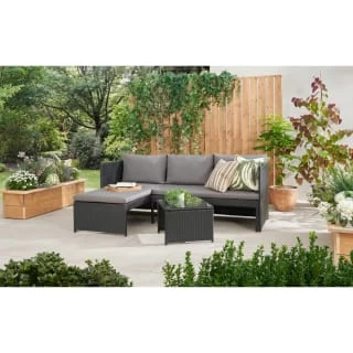 Bali Reversible Rattan Effect Corner Sofa Set