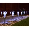 Solar Powered Stainless Steel Post Lights - Cool White 15pk -Magic Garden 379320 15pk solar powered stainless steel post lights cool white led