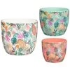 B&M Superbloom Sun Ceramic Plant Pots 3pk - Floral -Magic Garden 379332 3pk superbloom ceramic plant pots floral