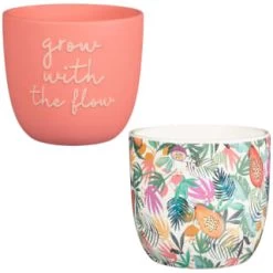 B&M Superbloom Sun Ceramic Plant Pots 3pk - Floral 13 B&M Superbloom Sun Ceramic Plant Pots 3pk - Floral -Magic Garden 379332 3pk superbloom ceramic plant pots group