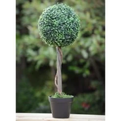 Solar Powered Topiary Tree - White LED 70cm -Magic Garden 379348 70cm solar powered topiary tree 30 cool white leds 3