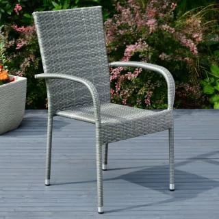 Sorrento Rattan Effect Stacking Chair 3 Sorrento Rattan Effect Stacking Chair