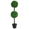 Solar Powered Two Ball Topiary Tree - White LED 93cm 2 Solar Powered Two Ball Topiary Tree - White LED 93cm -Magic Garden 379353 93cm solar powered two ball topiary tree 40 cool white led