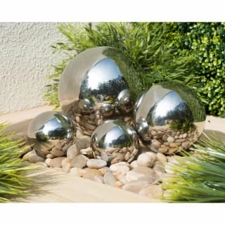 B&M Tranquil Garden Stainless Steel Gazing Balls 4pk 3 B&M Tranquil Garden Stainless Steel Gazing Balls 4pk