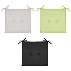 Luxury Seat Pads - Black 2pk -Magic Garden 379539 379624 393560 2pk shower resistant seat pads black